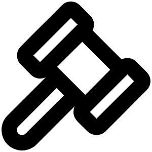 Gavel Bold Icon from Phosphor Bold Set