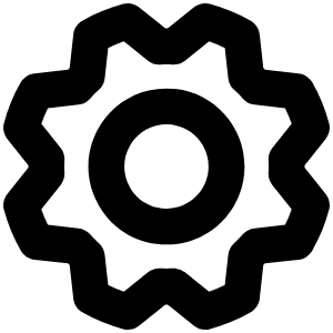 Gear Bold Icon from Phosphor Bold Set