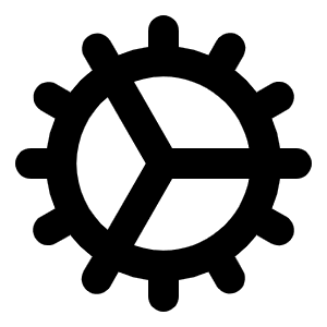 Gear Fine Bold Icon from Phosphor Bold Set