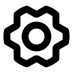 Gear Six Bold Icon from Phosphor Bold Set