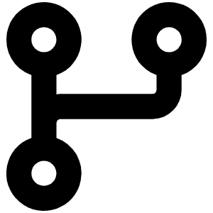 Git Branch Bold Icon from Phosphor Bold Set