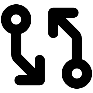Git Diff Bold Icon from Phosphor Bold Set