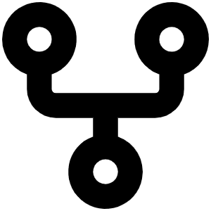 Git Fork Bold Icon from Phosphor Bold Set