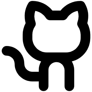 Github Logo Bold Icon from Phosphor Bold Set