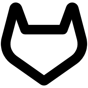 Gitlab Logo Simple Bold Icon from Phosphor Bold Set