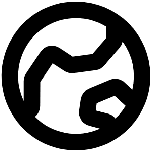 Globe Hemisphere East Bold Icon from Phosphor Bold Set