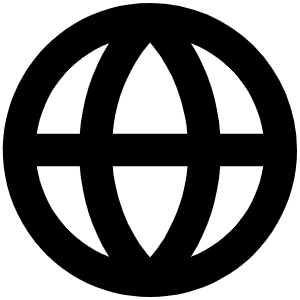 Globe Simple Bold Icon from Phosphor Bold Set
