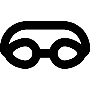 Goggles Bold Icon from Phosphor Bold Set