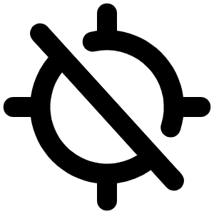 Gps Slash Bold Icon from Phosphor Bold Set