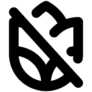 Grains Slash Bold Icon from Phosphor Bold Set