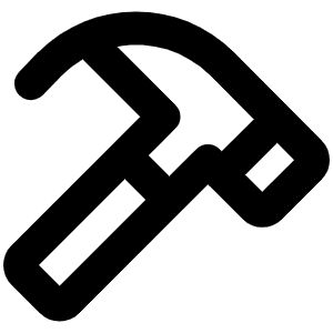 Hammer Bold Icon from Phosphor Bold Set