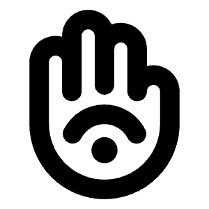 Hand Eye Bold Icon from Phosphor Bold Set