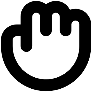 Hand Grabbing Bold Icon from Phosphor Bold Set