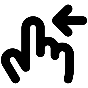Hand Swipe Left Bold Icon from Phosphor Bold Set