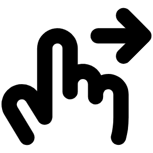 Hand Swipe Right Bold Icon from Phosphor Bold Set