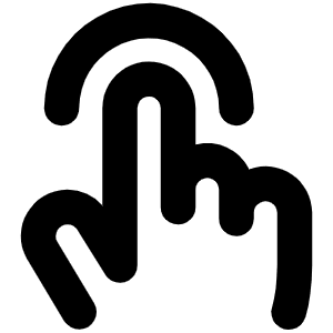 Hand Tap Bold Icon from Phosphor Bold Set