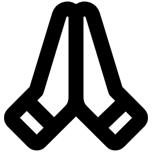 Hands Praying Bold Icon from Phosphor Bold Set