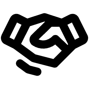 Handshake Bold Icon from Phosphor Bold Set