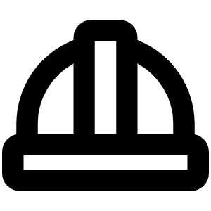 Hard Hat Bold Icon from Phosphor Bold Set