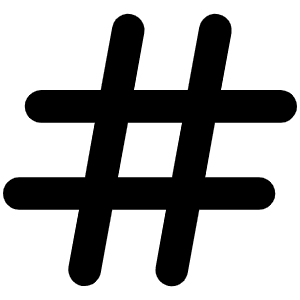 Hash Bold Icon from Phosphor Bold Set