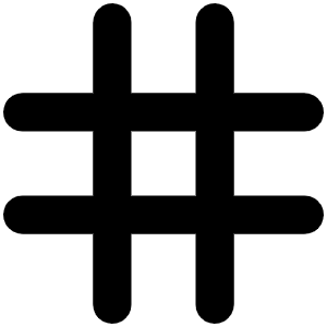 Hash Straight Bold Icon from Phosphor Bold Set