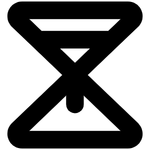 Hourglass Simple Medium Bold Icon from Phosphor Bold Set