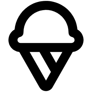Ice Cream Bold Icon from Phosphor Bold Set