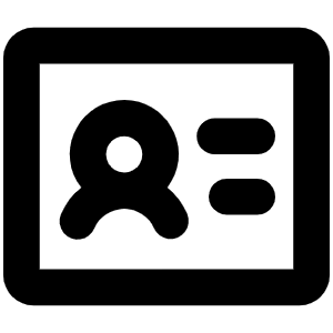 Identification Card Bold Icon from Phosphor Bold Set
