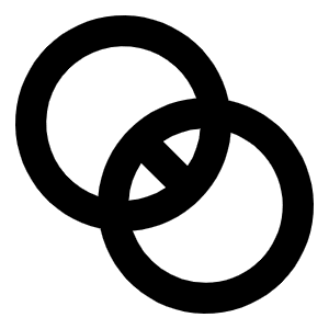 Intersect Bold Icon from Phosphor Bold Set