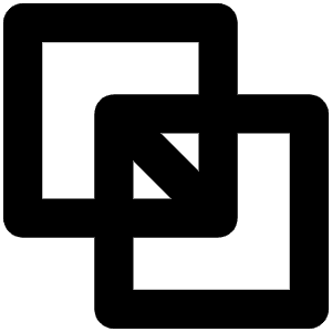Intersect Square Bold Icon from Phosphor Bold Set