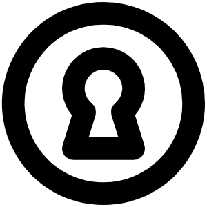 Keyhole Bold Icon from Phosphor Bold Set