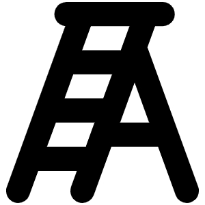 Ladder Bold Icon from Phosphor Bold Set