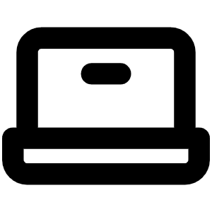 Laptop Bold Icon from Phosphor Bold Set