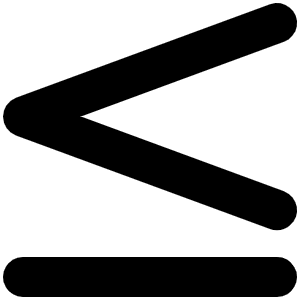 Less Than Or Equal Bold Icon from Phosphor Bold Set