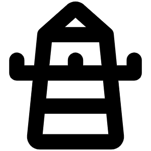 Lighthouse Bold Icon from Phosphor Bold Set