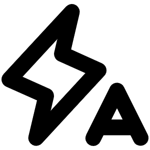 Lightning A Bold Icon from Phosphor Bold Set