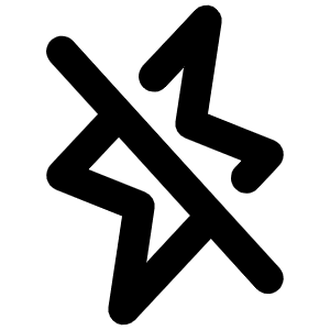 Lightning Slash Bold Icon from Phosphor Bold Set