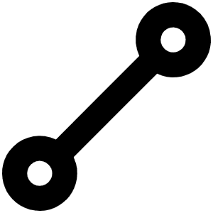 Line Segment Bold Icon from Phosphor Bold Set