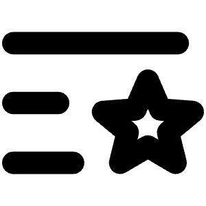 List Star Bold Icon from Phosphor Bold Set