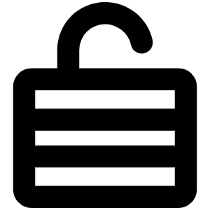 Lock Laminated Open Bold Icon from Phosphor Bold Set