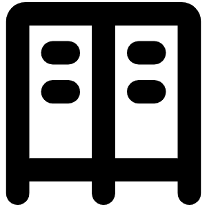 Lockers Bold Icon from Phosphor Bold Set
