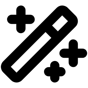 Magic Wand Bold Icon from Phosphor Bold Set