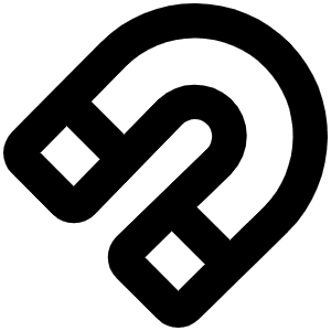 Magnet Bold Icon from Phosphor Bold Set