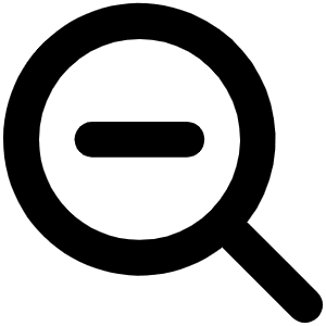 Magnifying Glass Minus Bold Icon from Phosphor Bold Set