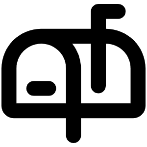 Mailbox Bold Icon from Phosphor Bold Set