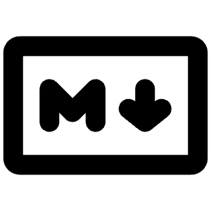 Markdown Logo Bold Icon from Phosphor Bold Set