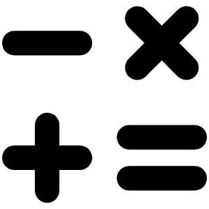 Math Operations Bold Icon from Phosphor Bold Set
