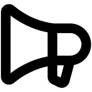 Megaphone Bold Icon from Phosphor Bold Set