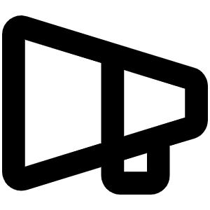 Megaphone Simple Bold Icon from Phosphor Bold Set