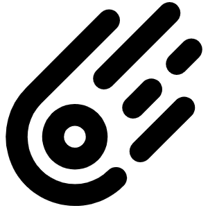 Meteor Bold Icon from Phosphor Bold Set